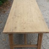 Farm table in solid oak raw wood