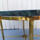 Table néoclassique marbre vert vintage