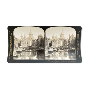 Old photography stereo, stereograph, luxury albumine 1903 Amsterdam