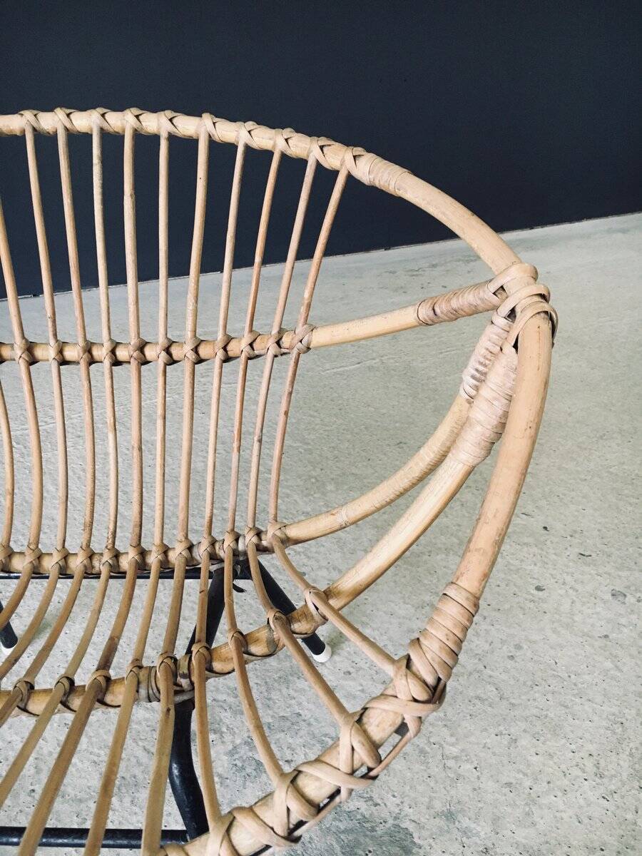 Mid-Century Modern Bamboo Lounge Chair, France, 1950s