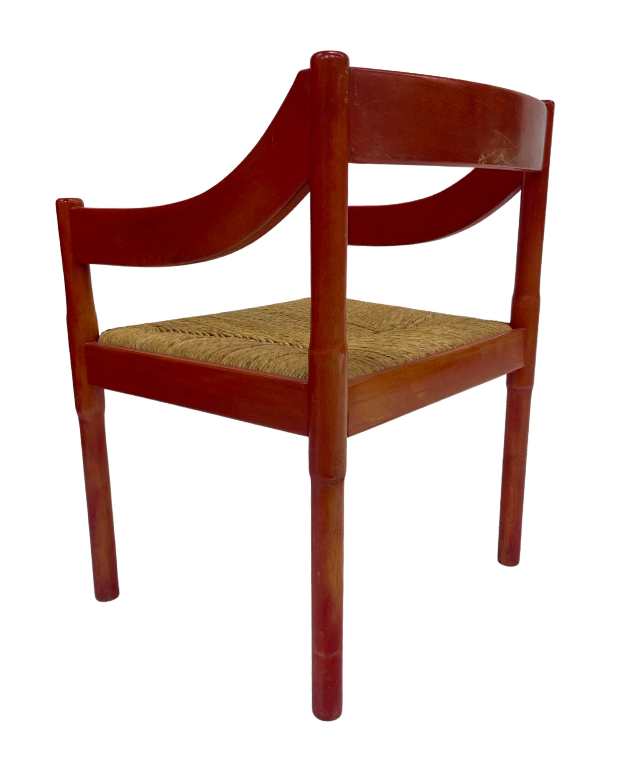 Fauteuil Carimate modèle 892 Vico Magistretti pour Cassina en rouge