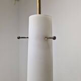 Stilnovo Pendant in Milk Glass and Brass, Italy 1960's