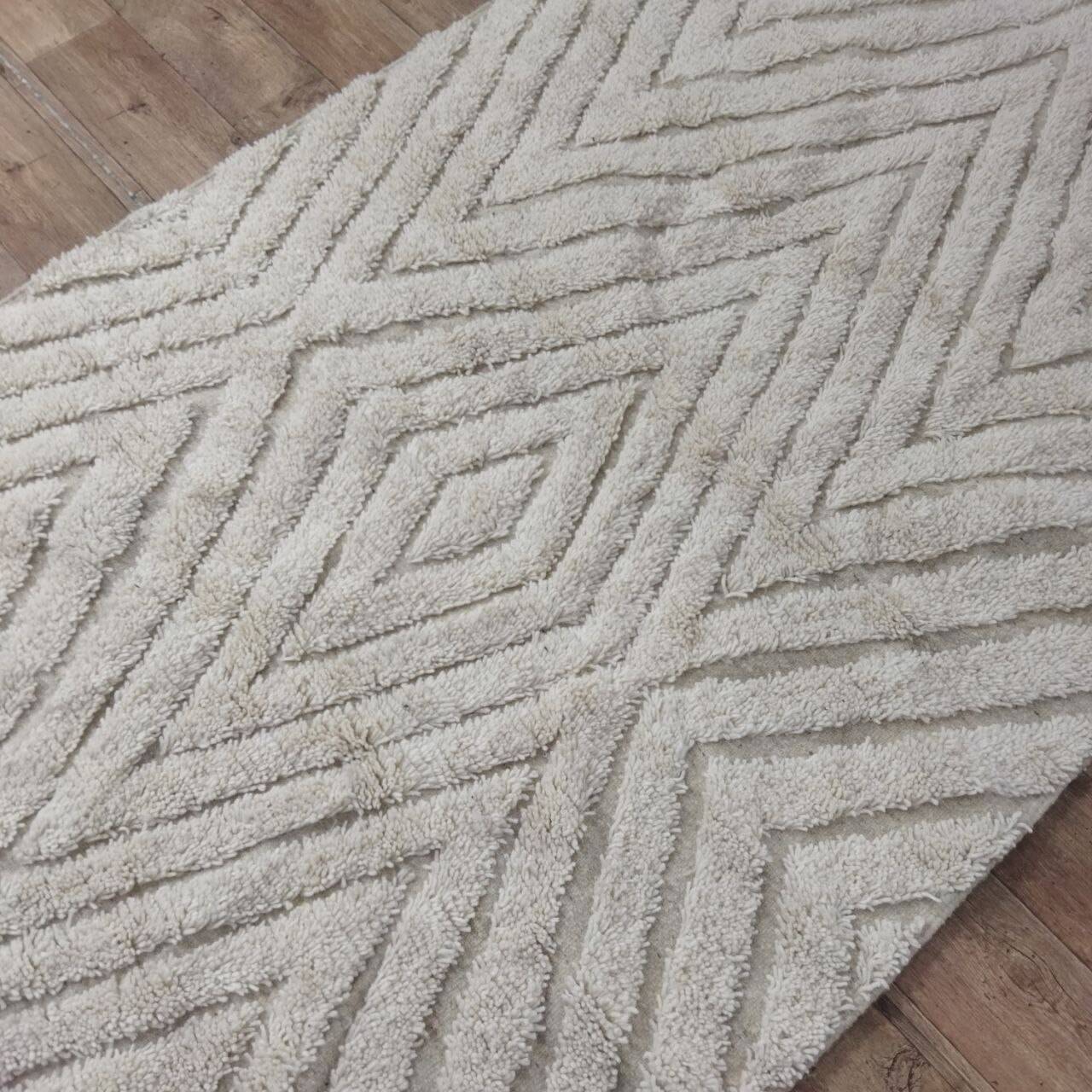 Handmade wool Berber rug 240x135 cm