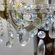 Louis XV style chandelier, glass pendants, 6 lights