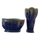 Orchie earthenware vase and pot set