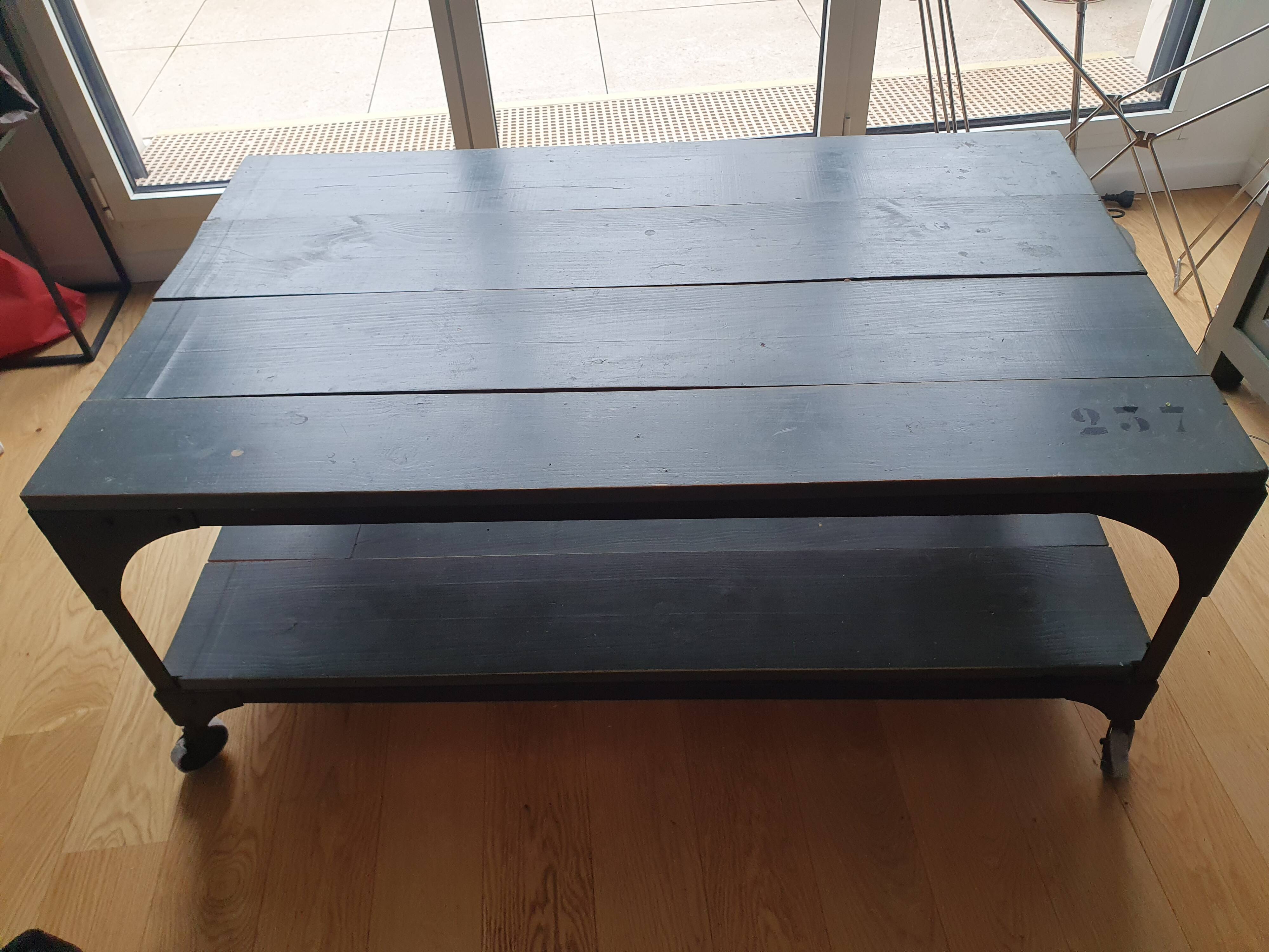 Industrial coffee table