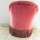 Fauteuil crapaud velour rose