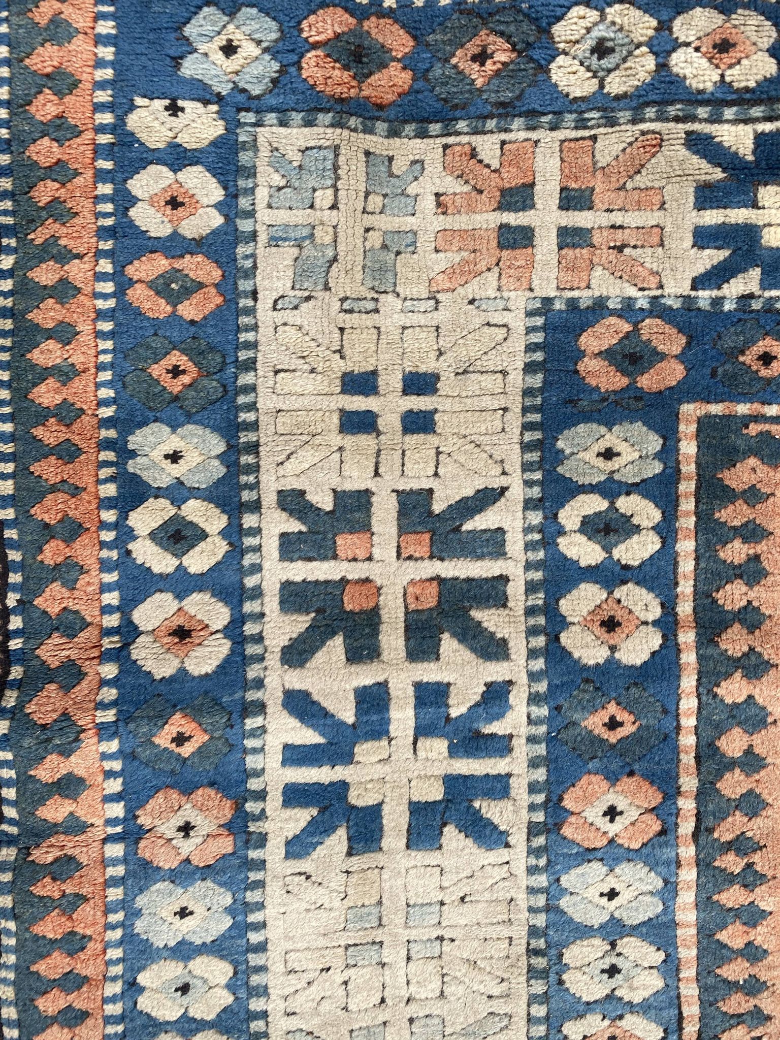 Vintage Turkish carpet Kars Anatolia handmade 224x324 cm