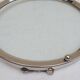Round tray silver metal 70s