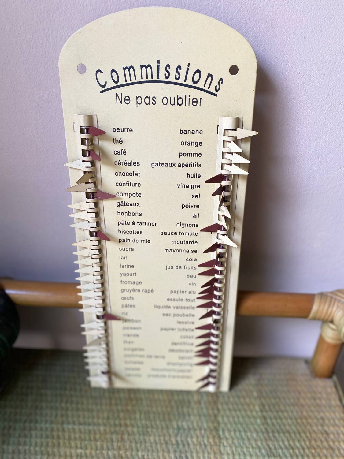 Pense bête commissions en métal