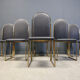 Vintage brass dining chairs by Belgochrom, 1970s