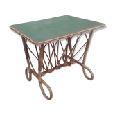 Table basse en rotin années 50