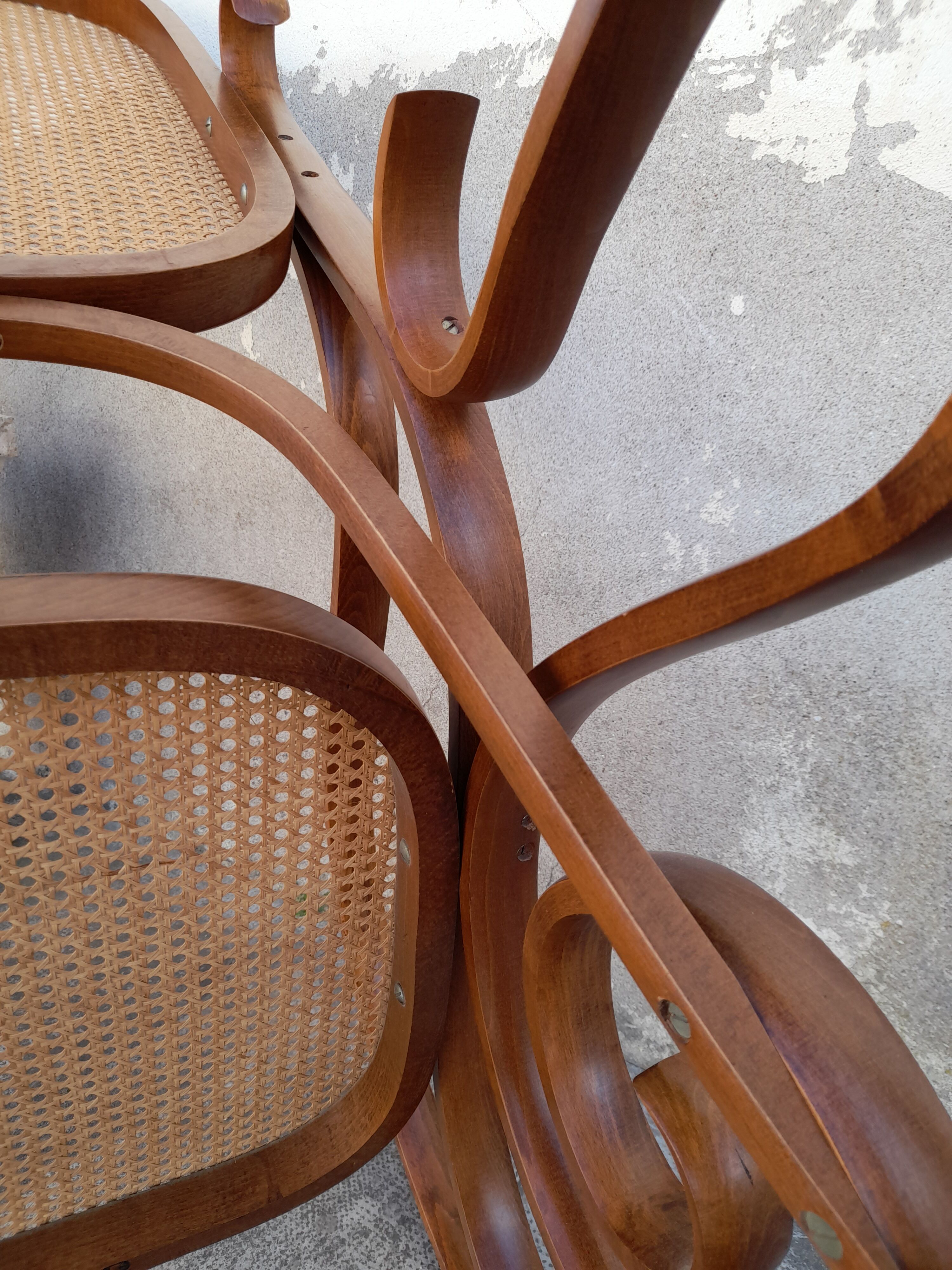 Rocking-chair canne by Luigi Crassevig Italy