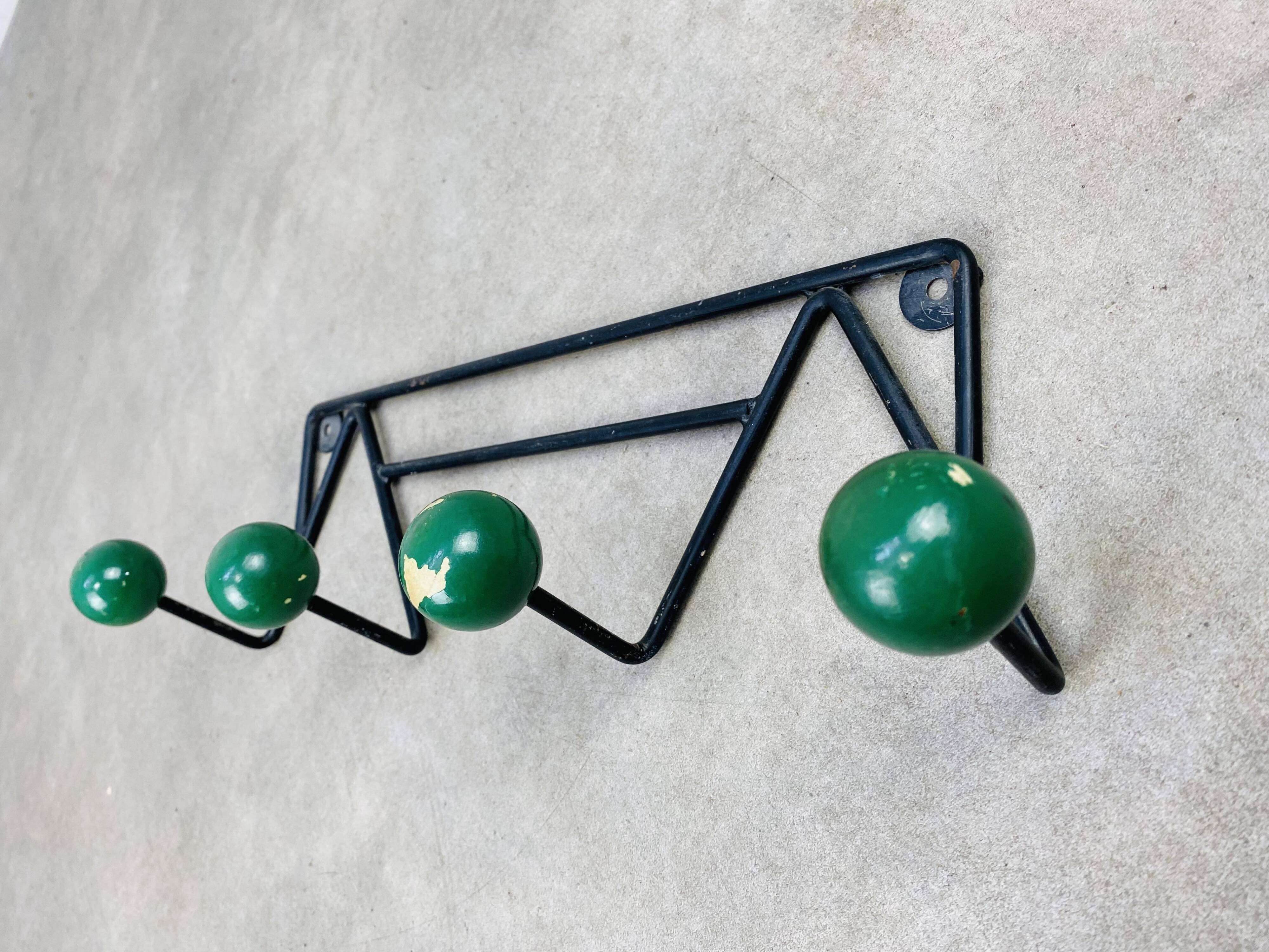 Wall coat rack hook 50s 4 balls