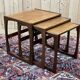 Set of 3 teak nesting tables from the GPlan brand from the 1970s