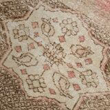 Pale Red & Brown Vintage Rug, 124x197Cm