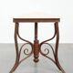 Antique Thonet design side table from the early 20th century with a natural stone top
