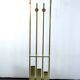 Mid-Century Brass and Wood Coat Rack. Italy 1970s