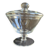 Large covered compote bowl – plain blown crystal