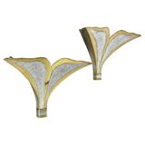 Appliques murales bicolores d'Henri Fernandez pour Honoré, France, années 1970, lot de 2