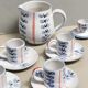 Vintage coffee service, ceramics signed Yvon Roy