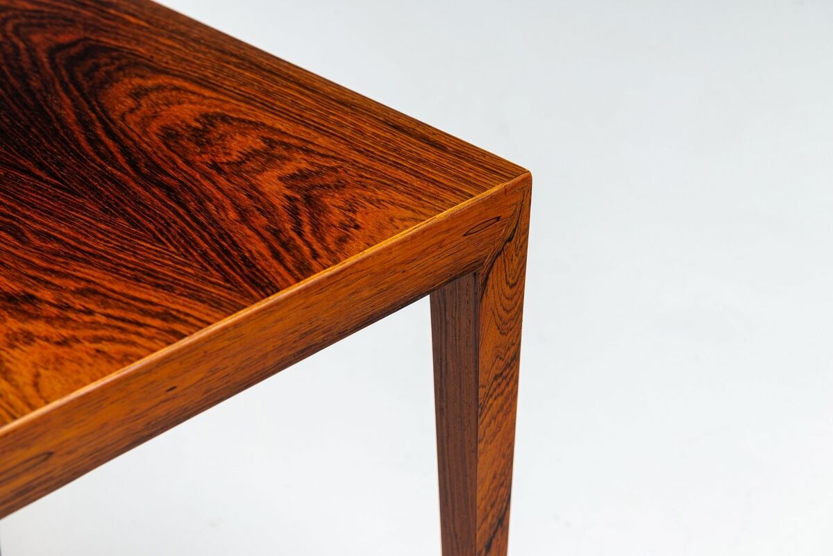 Severin Hansen large set of 3 nesting tables in rosewood Haslev Denmark 1960