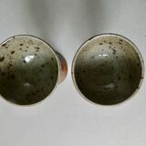 2 mazagrans form diabolo in sandstone signed Nigon