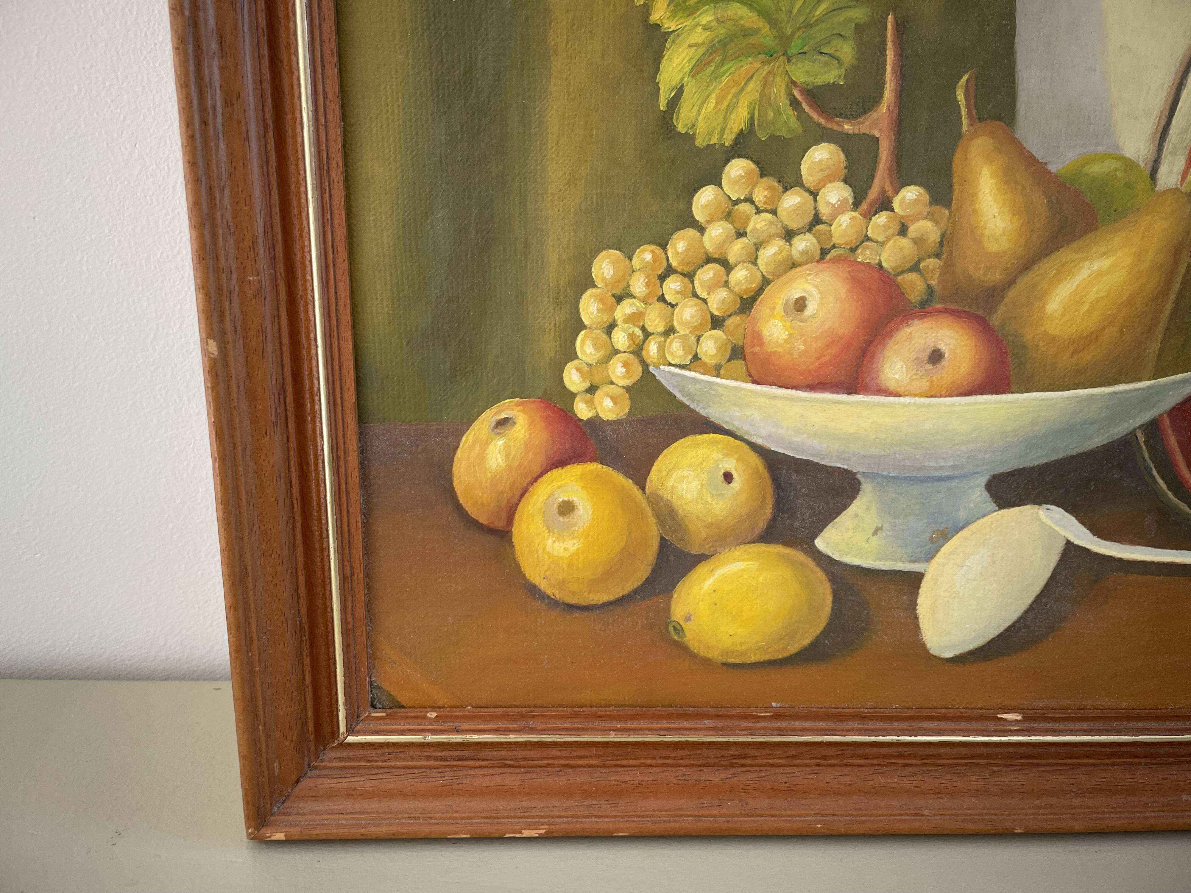 Tableau huile sur toile nature morte