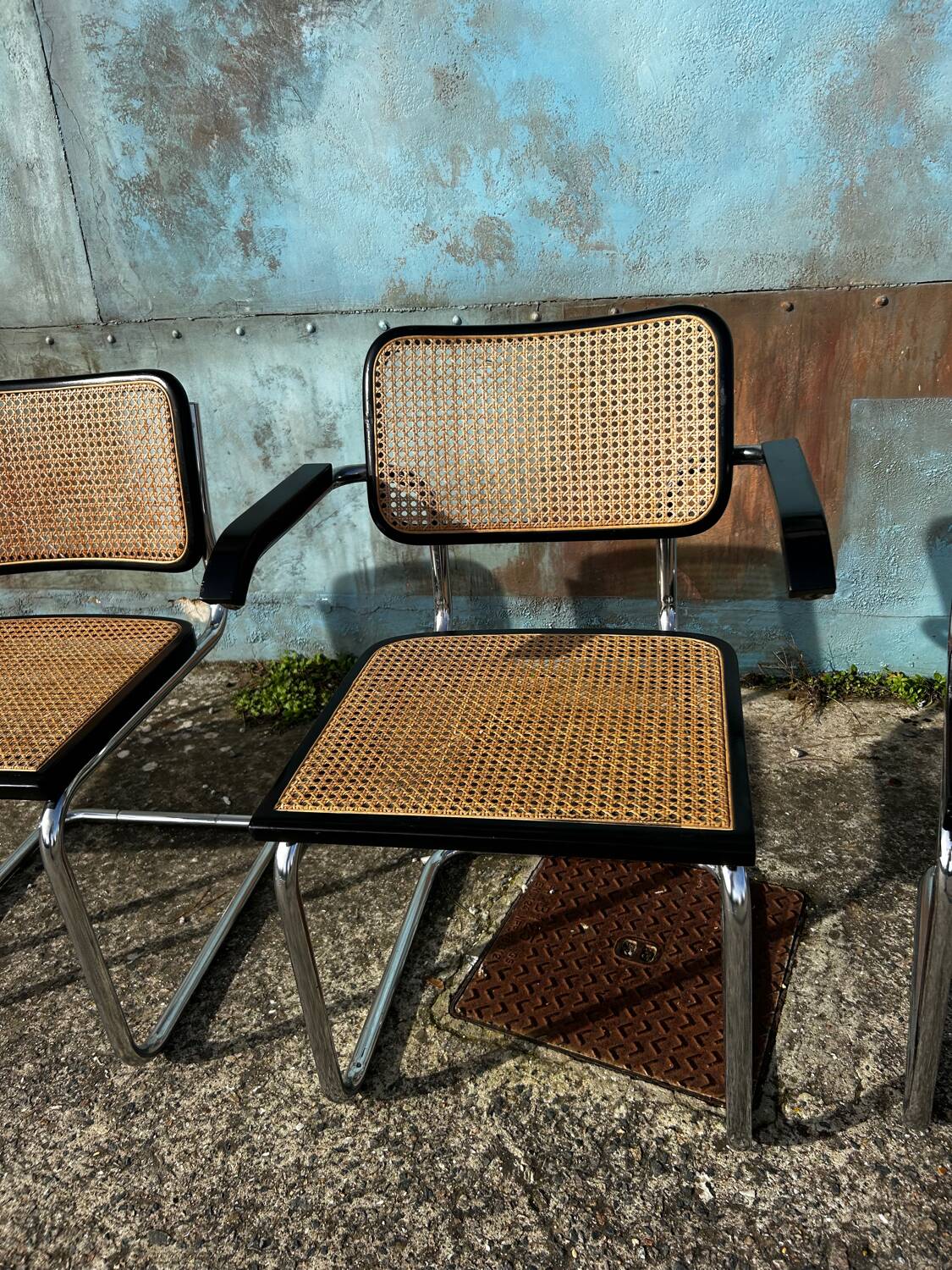 Set of 4 Cesca chairs by Marcel Breuer
