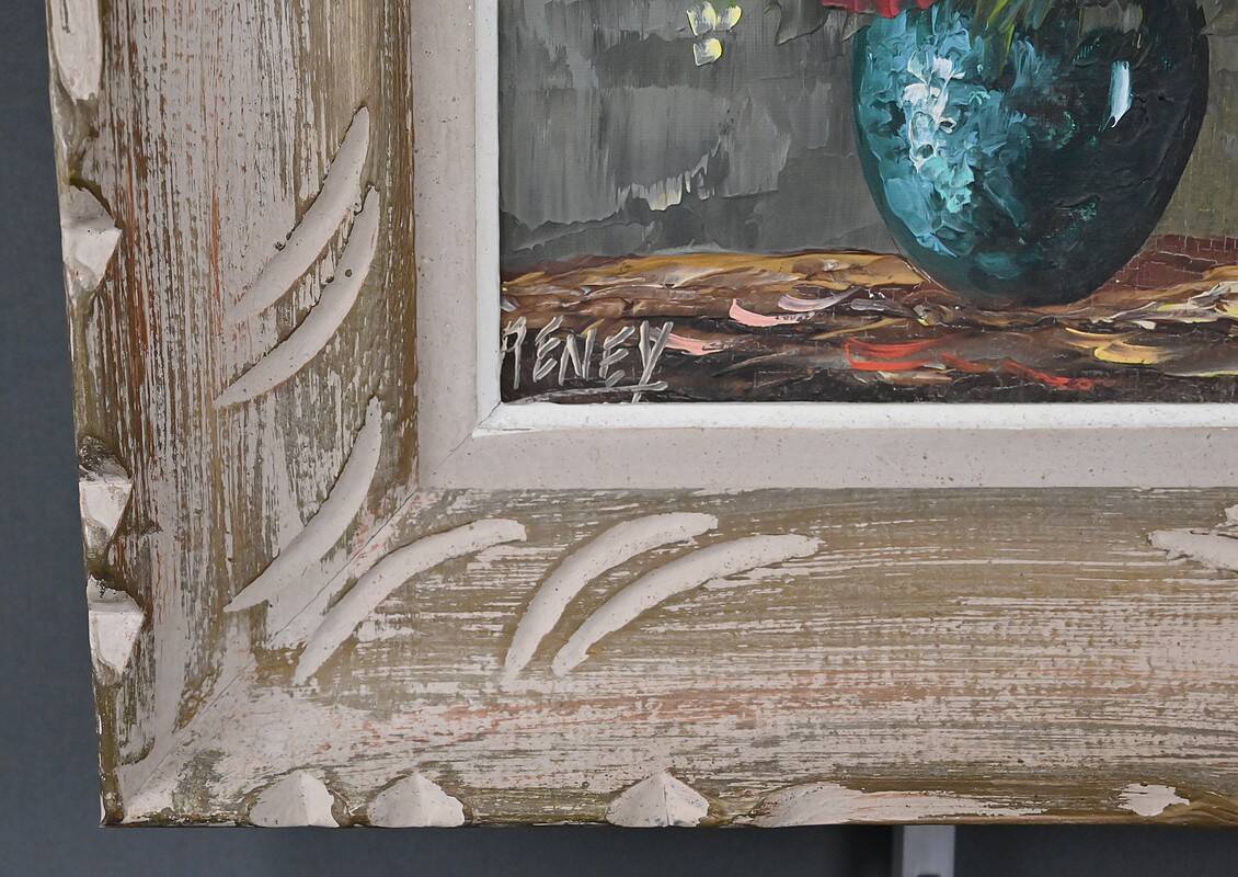 Painting "Floral Harmony" signed Reney – 1st part of the 20th century