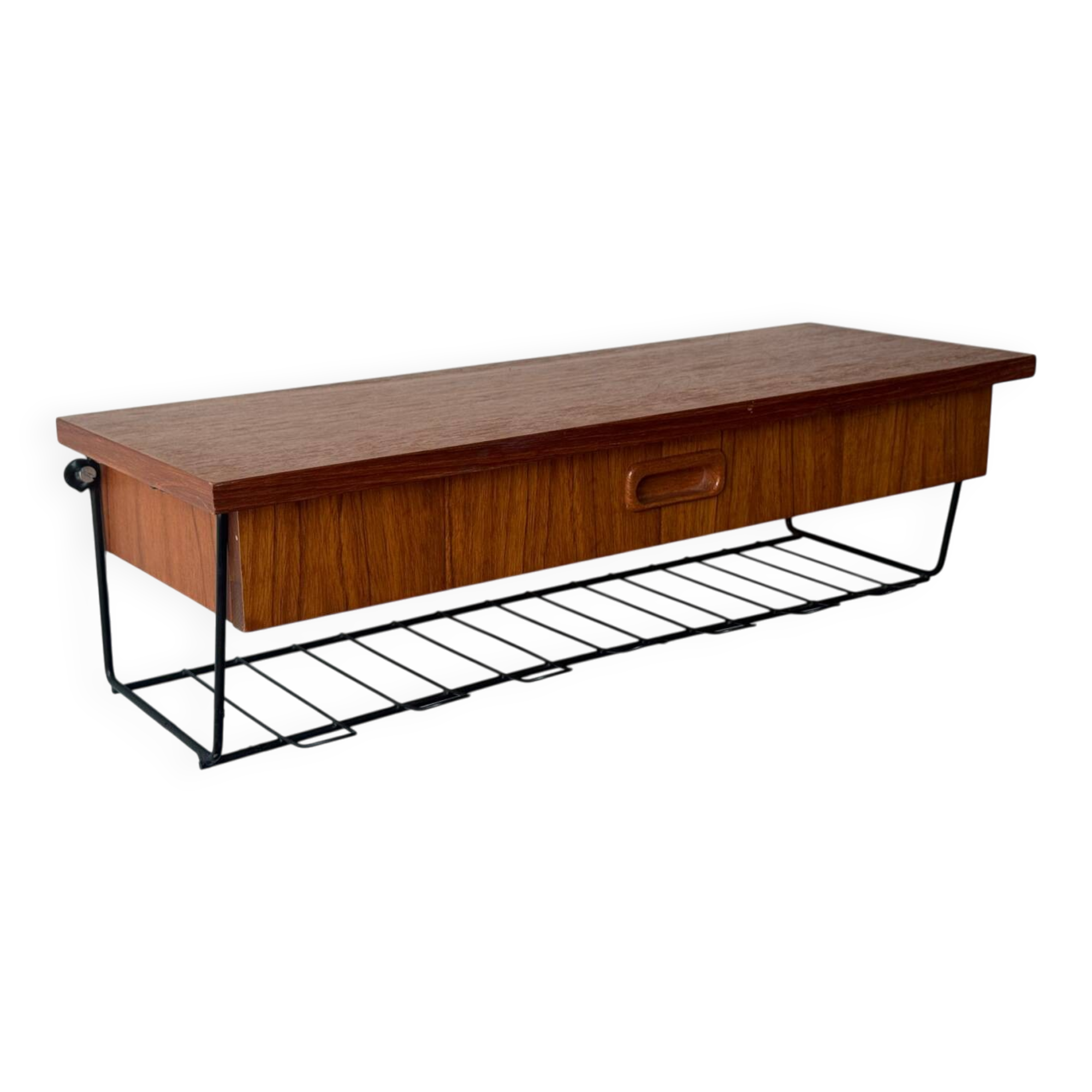 Vintage Norwegian Teak Wall Shelf, 1960s