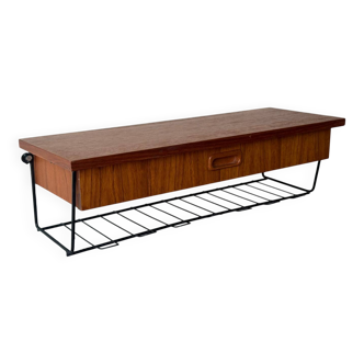 Vintage Norwegian Teak Wall Shelf, 1960s