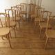 Raw wood bistro chairs.