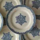 6 dessert plates ironstone J. Vieillard Bordeaux "Garland"