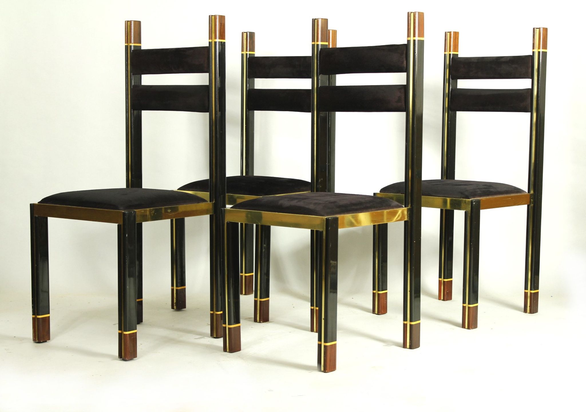 Set of 6 Chairs by Paolo Barracchia for Roman Deco, 1978