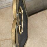 Italian brass fire screen with 4 panels