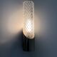 Pair of german wall sconces space age, chromed metal and glass, 60s