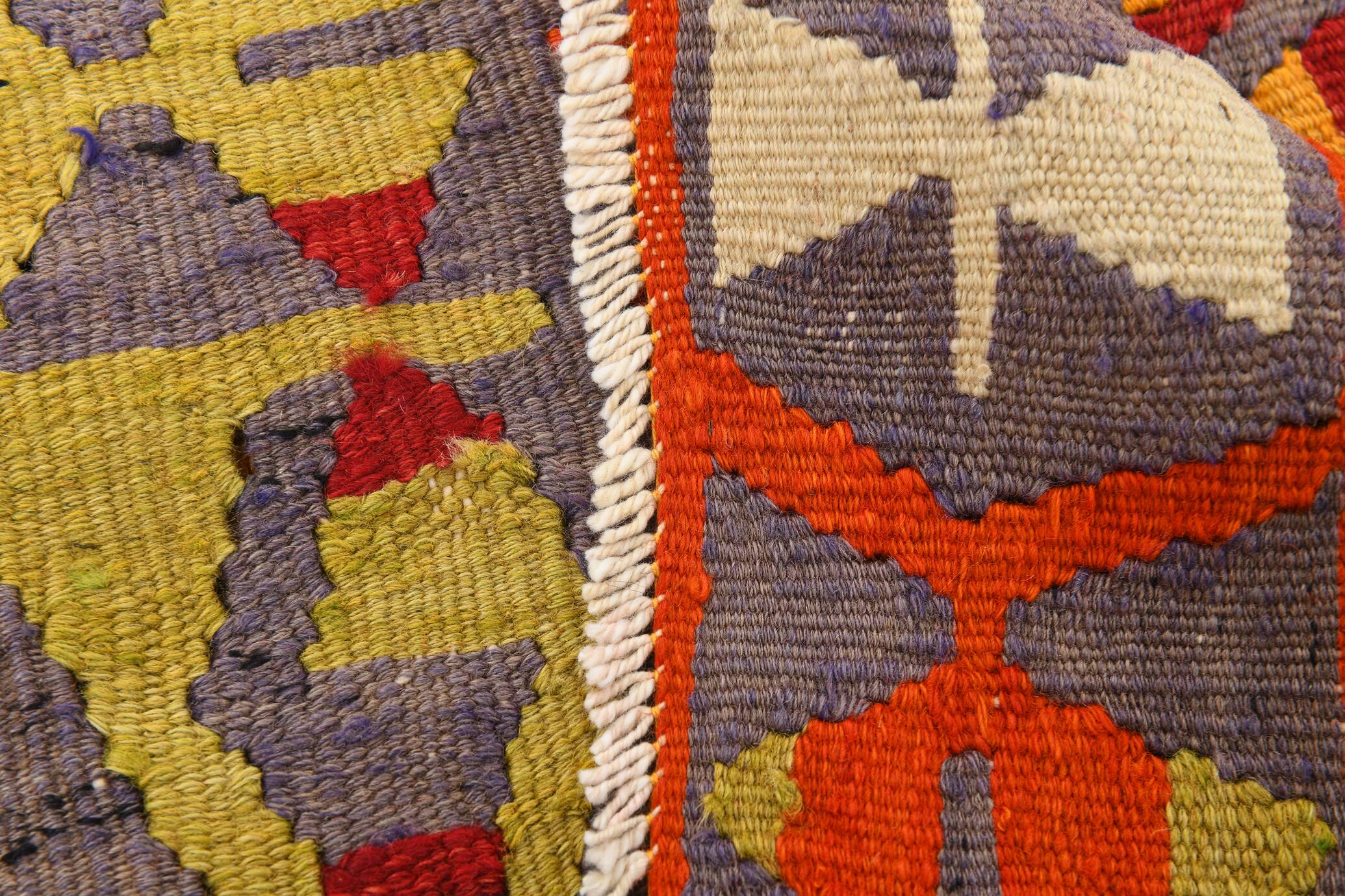 Turkish Red & Orange Tribal Vintage Kilim Rug, 168x295Cm