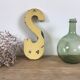 Vintage yellow sign letter S