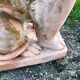 Paire de lion de jardin en terre cuite ancien