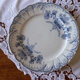 Pair of flat plates Terre de Fer "Régence" Saint-Amand & Hamage