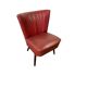 Vintage dark red one-seater cocktail armchair / chair