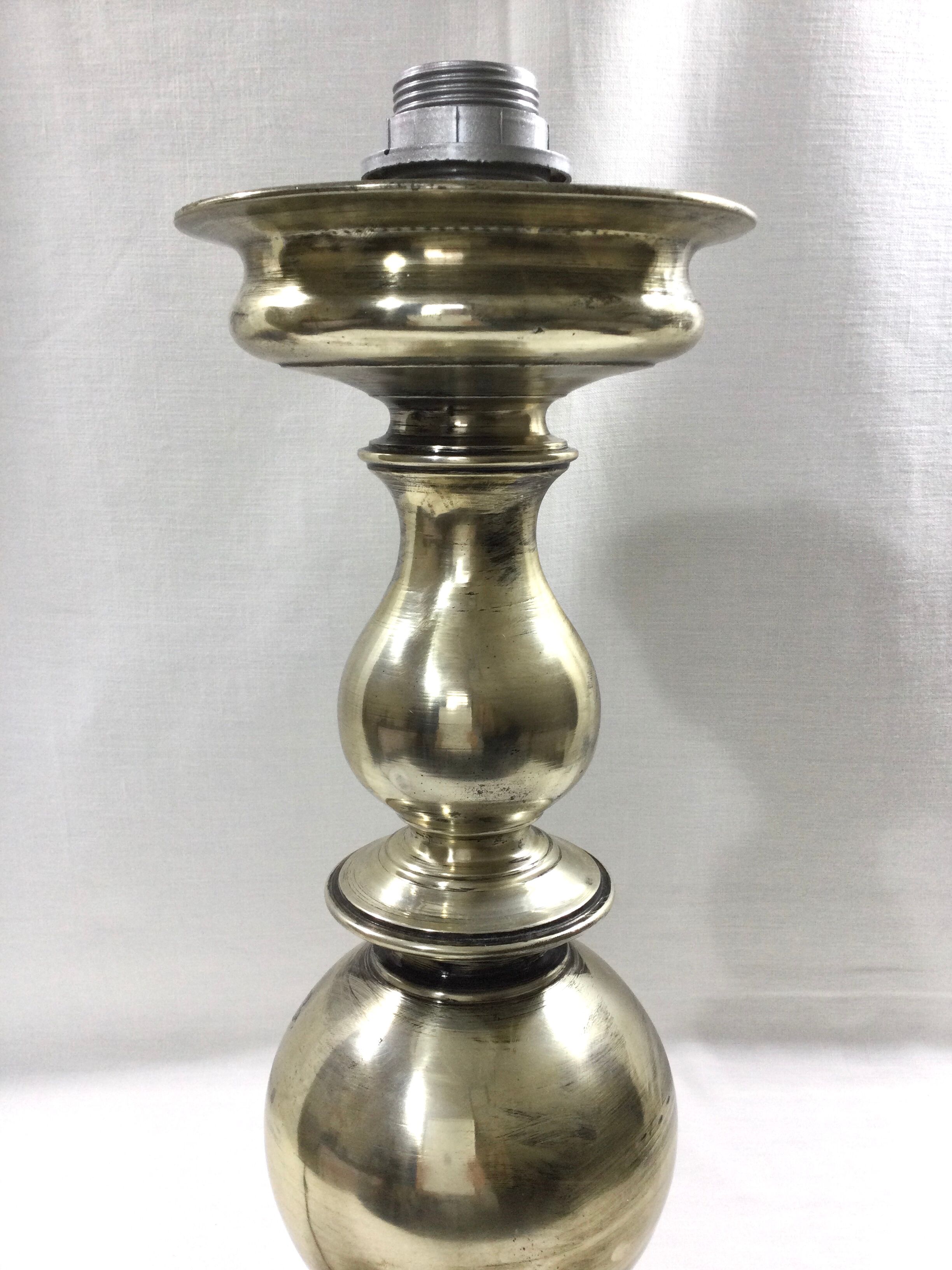 Silver bronze lamp foot