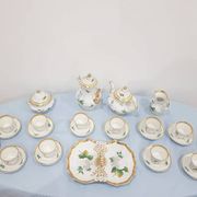 Service à café, porcelaine blanche avec dorure, KPM, Allemagne, 19e siècle