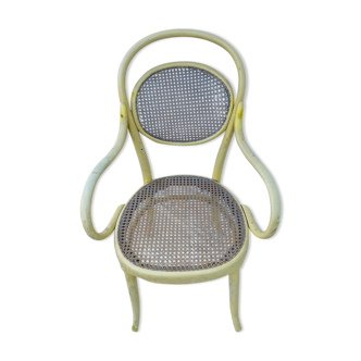 Old armchair Thonet canned wood