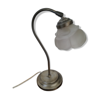 Lampe fleur laiton vintage