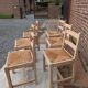 Set of 6 straw chairs