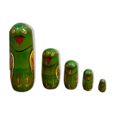 Matryoshka vintage parrot - 5 pieces