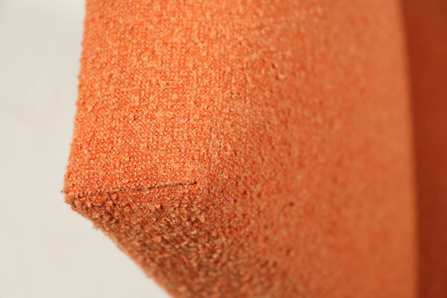 Vintage orange papaya zig zag bouclé armchair 1970