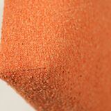 Vintage orange papaya zig zag bouclé armchair 1970